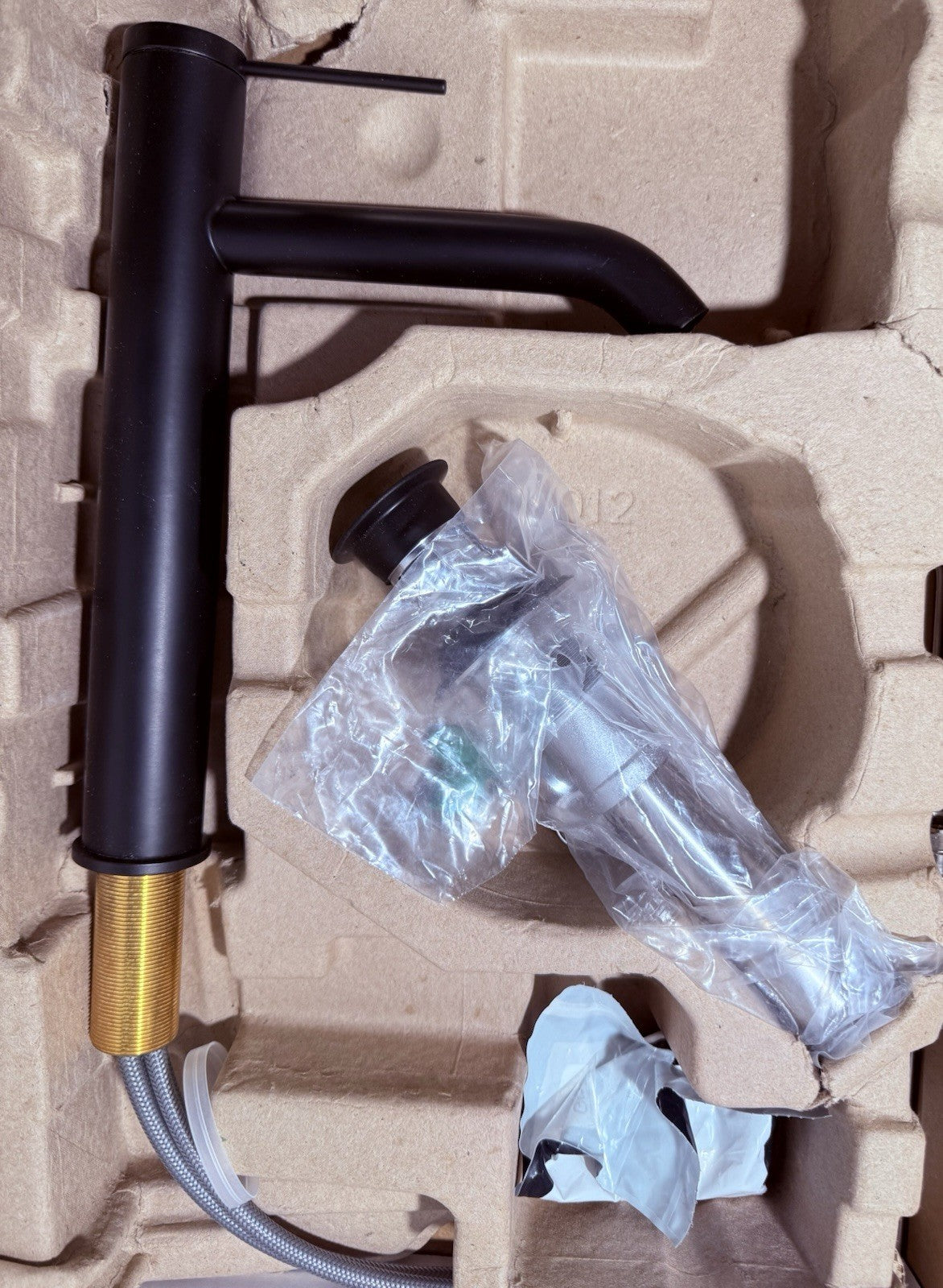 Kohler 77959-4A-BL Single-Hole Bathroom Faucet Matte Black w/ Pop-Up Drain