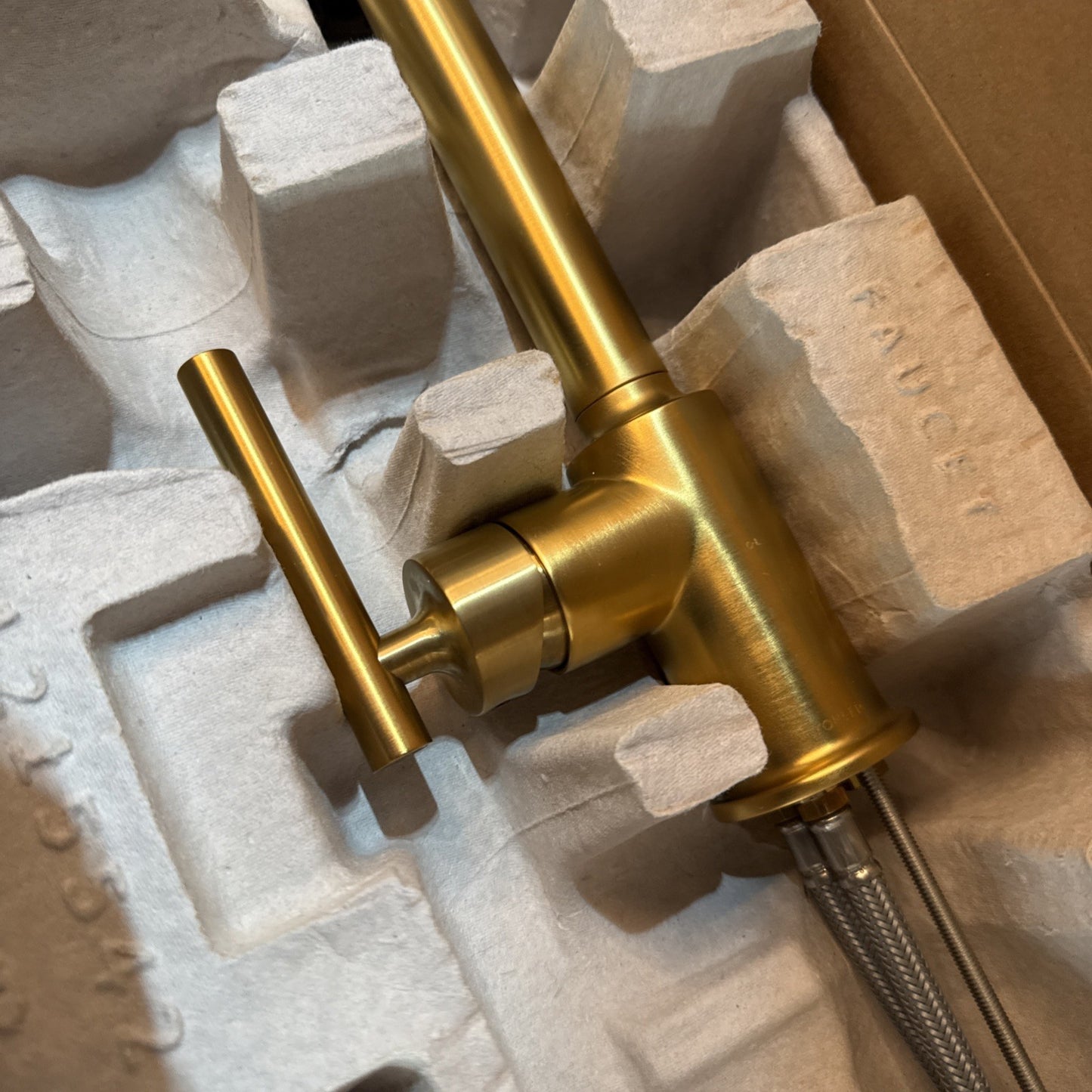 Kohler K-7507-2MB Purist 1.8 GPM Single Hole Kitchen Faucet, Brushed Brass