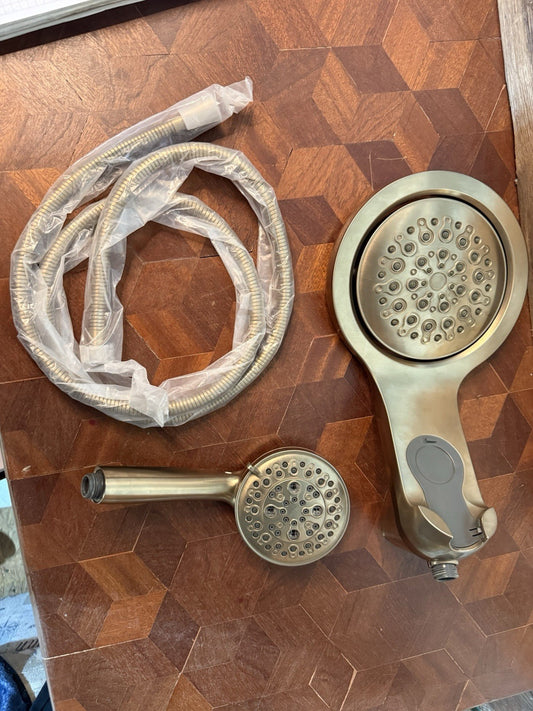 Delta HydroRain H2Okinetic 5-Setting Two-in-One Shower Head - Champagne Bronze