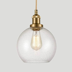 yubole modern brass seeded glass pendant golden finish