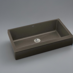 elkay quartrz luxe farmhouse sink elxufp3620cn0 -chestnut