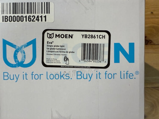 MOEN Eva YB2861CH Single Bulb Light Fixture, Chrome – Modern Bathroom Lighting