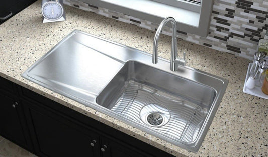Elkay ILR4322L3 Lustertone Classic Stainless Steel Kitchen Sink 43"x22"–3-Hole