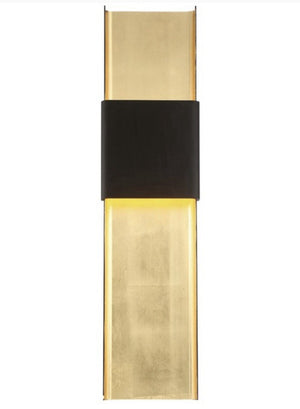 WAC WS-W10314 Tribeca Wall Sconce LED Light Fixture – Black & Gold