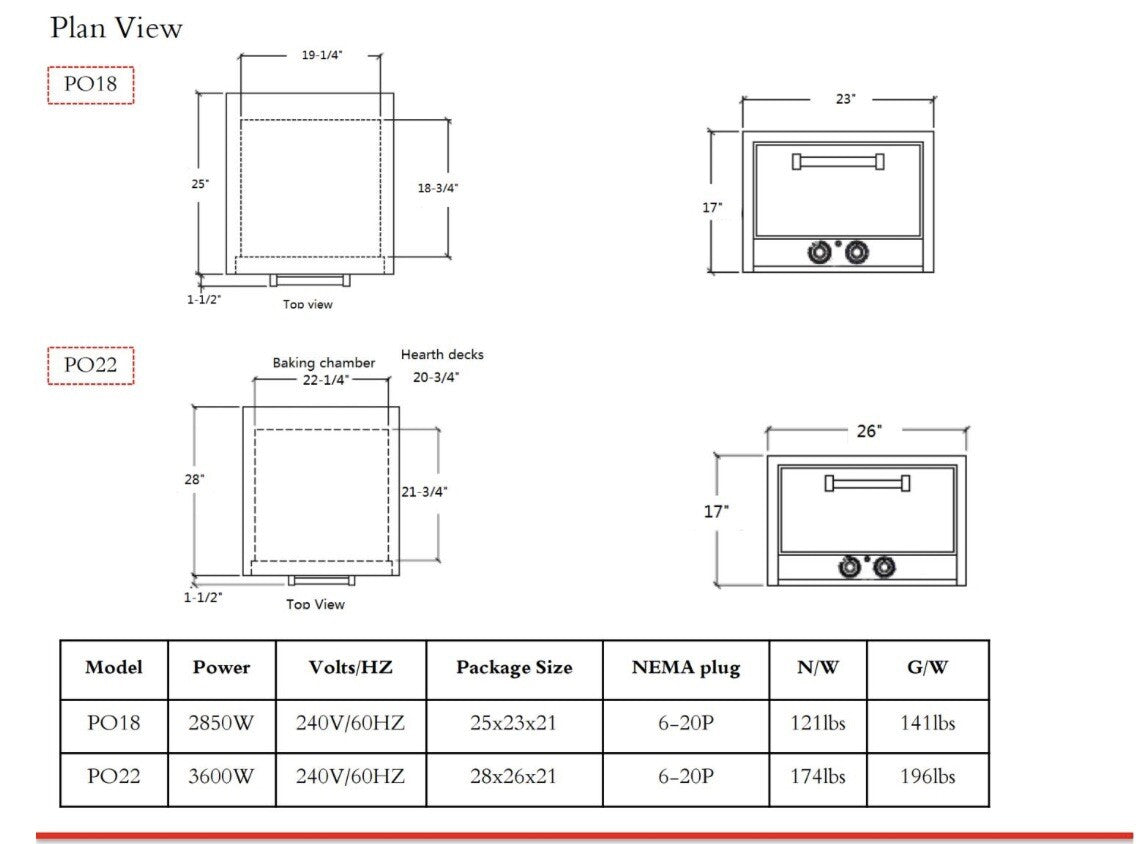 NSF Double Deck 220V Electric Pizza Oven 2850W Fire Stone Stainless NEW
