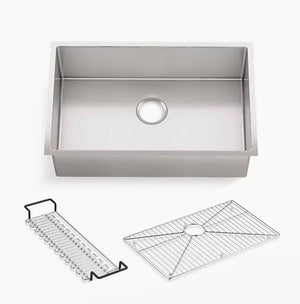 Kohler K-5409-NA 29" Undermount Single Bowl Kitchen Sink Stainless Steel