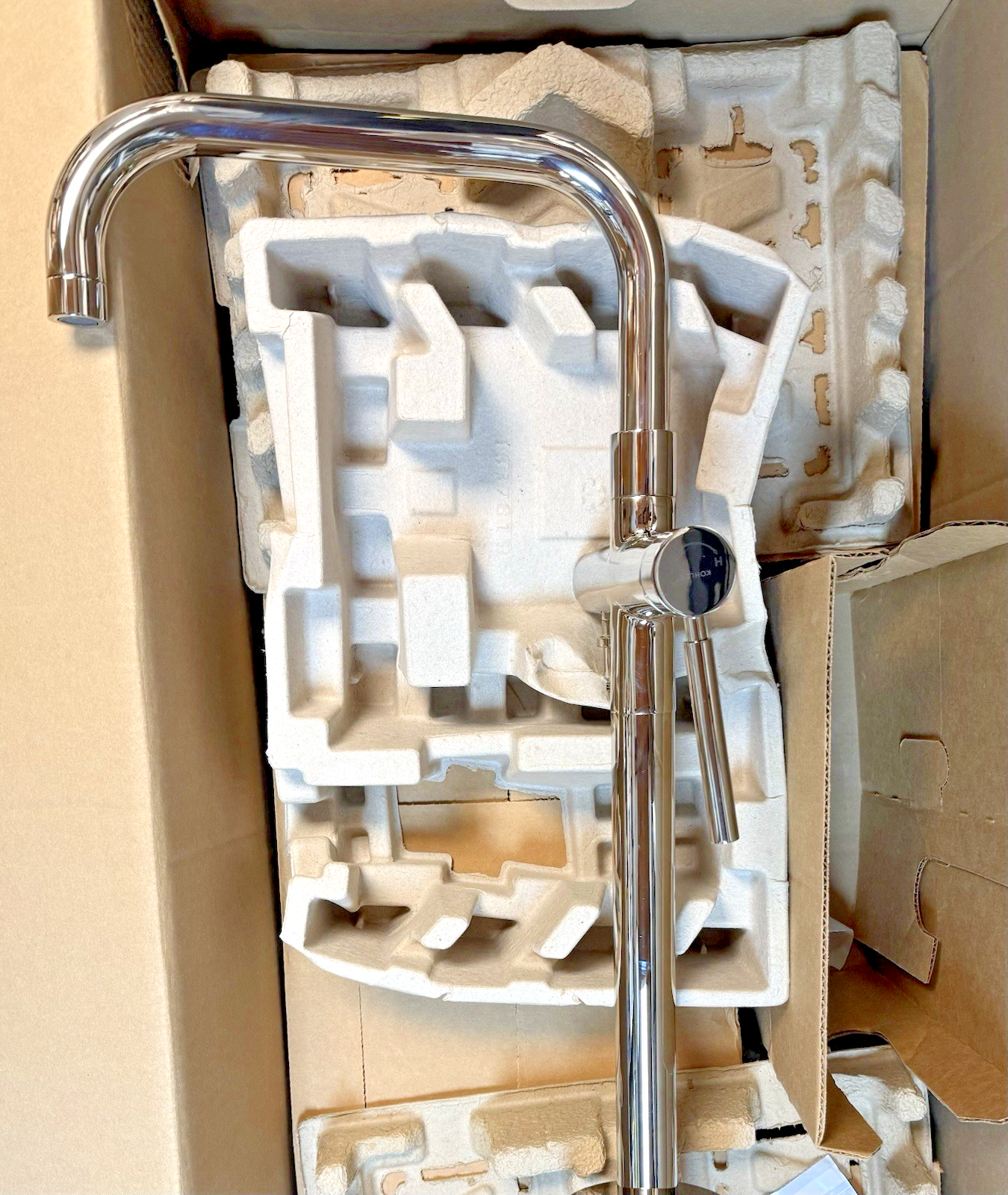 KOHLER Purist Floor-Mount Bath Filler w/ Handshower – Polished Nickel – K-T97328