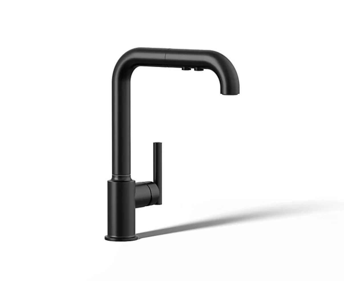 Kohler Purist Single-Hole Kitchen Faucet – Matte Black – K-7505-BL