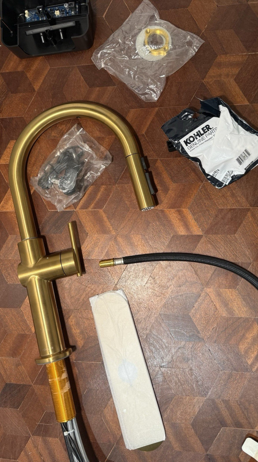 Kohler K-22974-2MB Kitchen Faucet Vibrant Brushed Moderne Brass