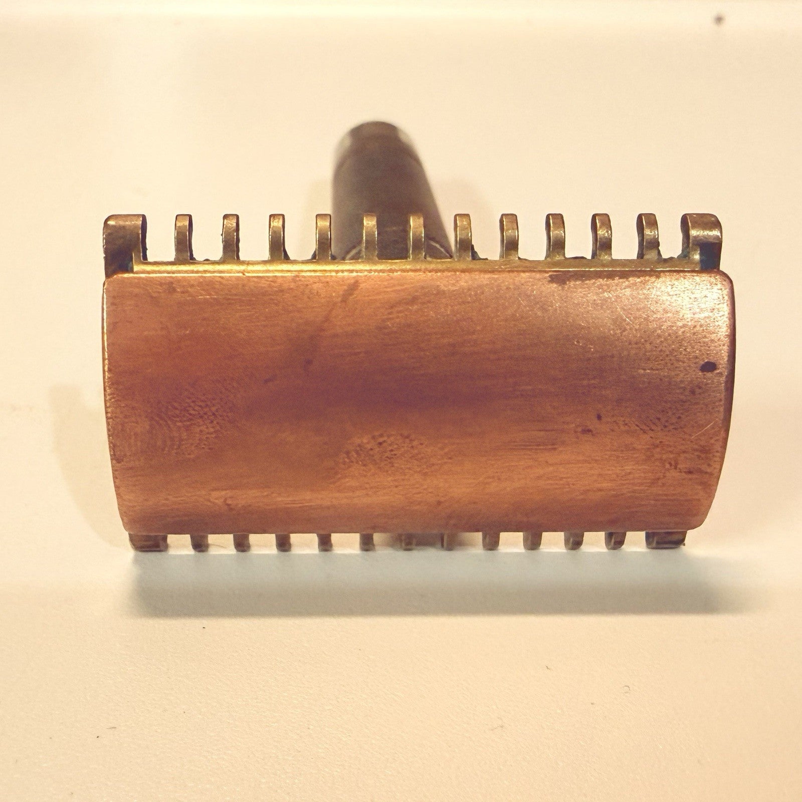 Vintage Gillette Old Type Open Comb Safety Razor Solid Handle Made in USA