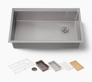 Kohler K-33661-PC-NA Strive 29" Undermount SS Kitchen Sink Single Bowl