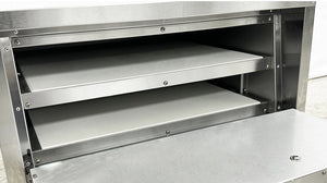 NSF Double Deck 220V Electric Pizza Oven 2850W Fire Stone Stainless NEW