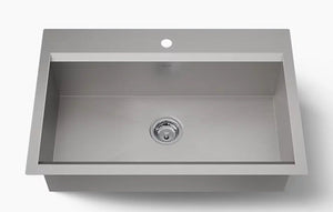 Kohler Task K-80084-1PC-NA 33" Workstation Sink with Accessories