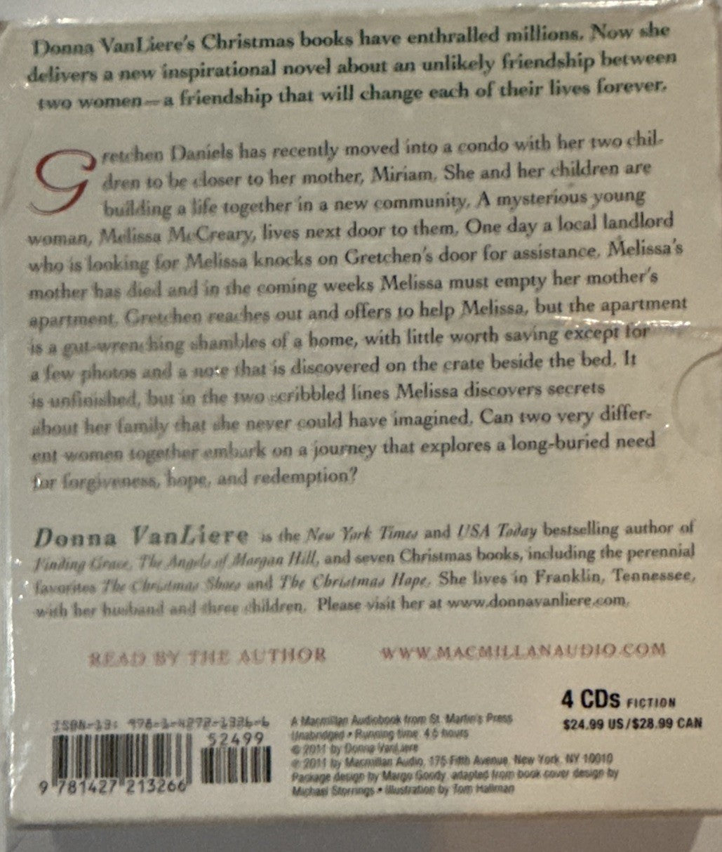 The Christmas Note by Donna VanLiere (2011, Compact Disc, Unabridged)- Sealed