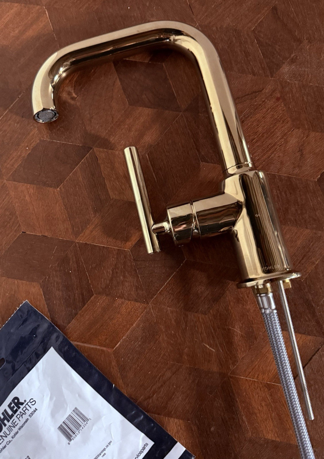 Kohler 7509-AF Purist Single-Handle Bar Sink Faucet - French Gold