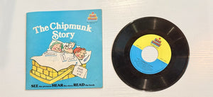THE CHIPMUNK STORY– KID STUFF vtg CHILDREN’S BOOK & 33 RPM RECORD 1984