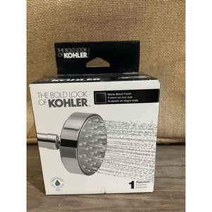 kohler 72417-bl awaken showerhead matte black 2.0 gpm wall-mount modern design