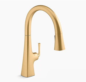 Kohler K-22068-2MB Graze Touchless Pull-Down Kitchen Faucet – Brushed Moderne Br