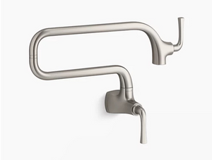 kohler graze k-22066-vs vibrant stainless wall-mount pot filler faucet