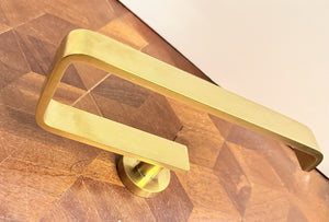 Riobel PX7BG Paradox Wall-Mount Bathroom Towel Ring Brushed Gold