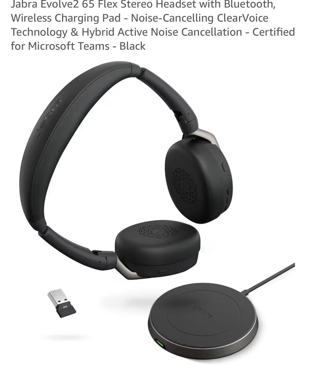 Jabra Evolve2 65 Flex With Noise Cancellation Certified For Microsoft Teams