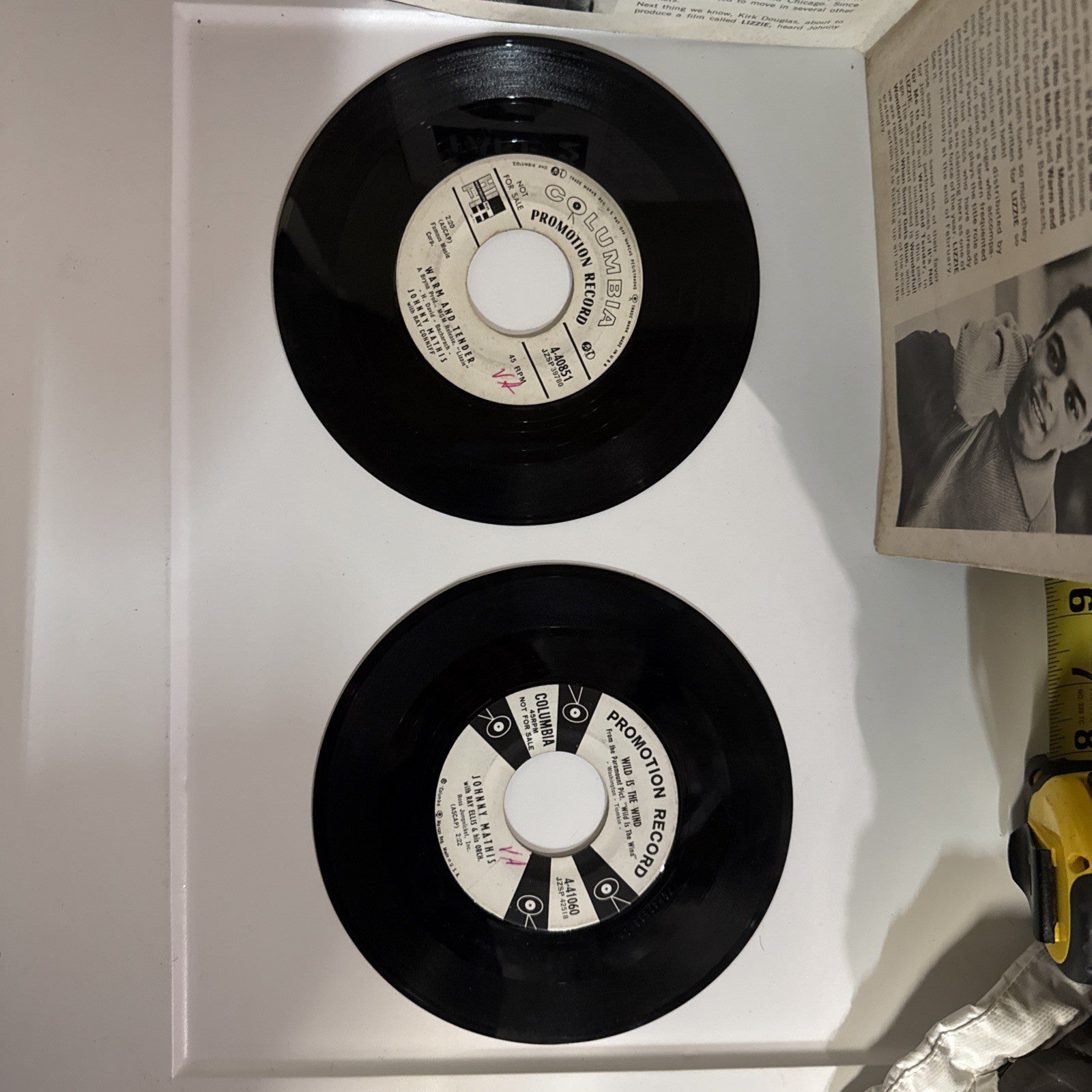 Rare-Johnny Mathis Take 2 Lizzy DJ Promo 45- not released to the public