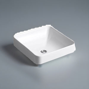 kohler k-2661 vox square bathroom vessel sink, white