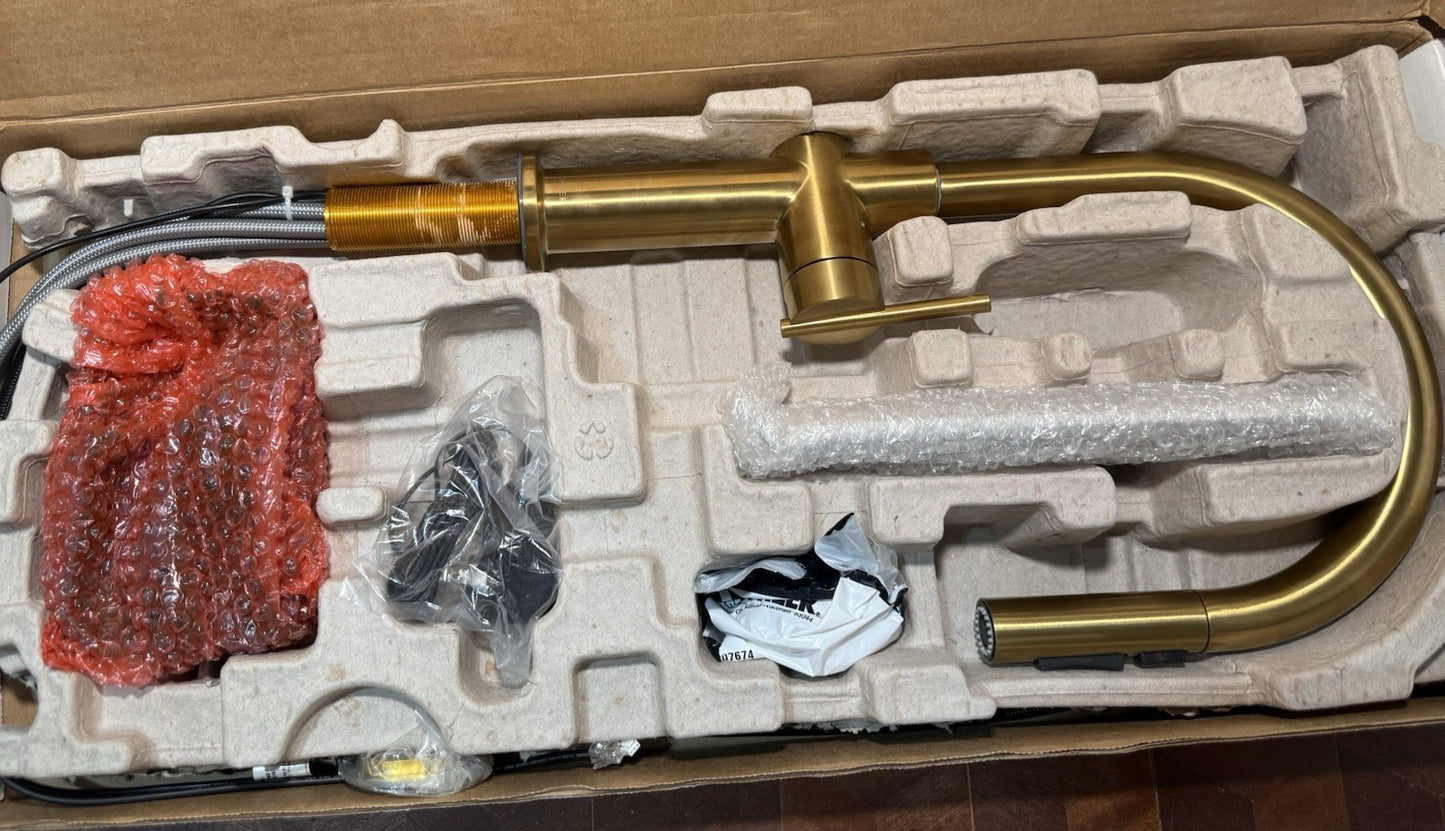 Kohler K-22974-2MB Kitchen Faucet Vibrant Brushed Moderne Brass