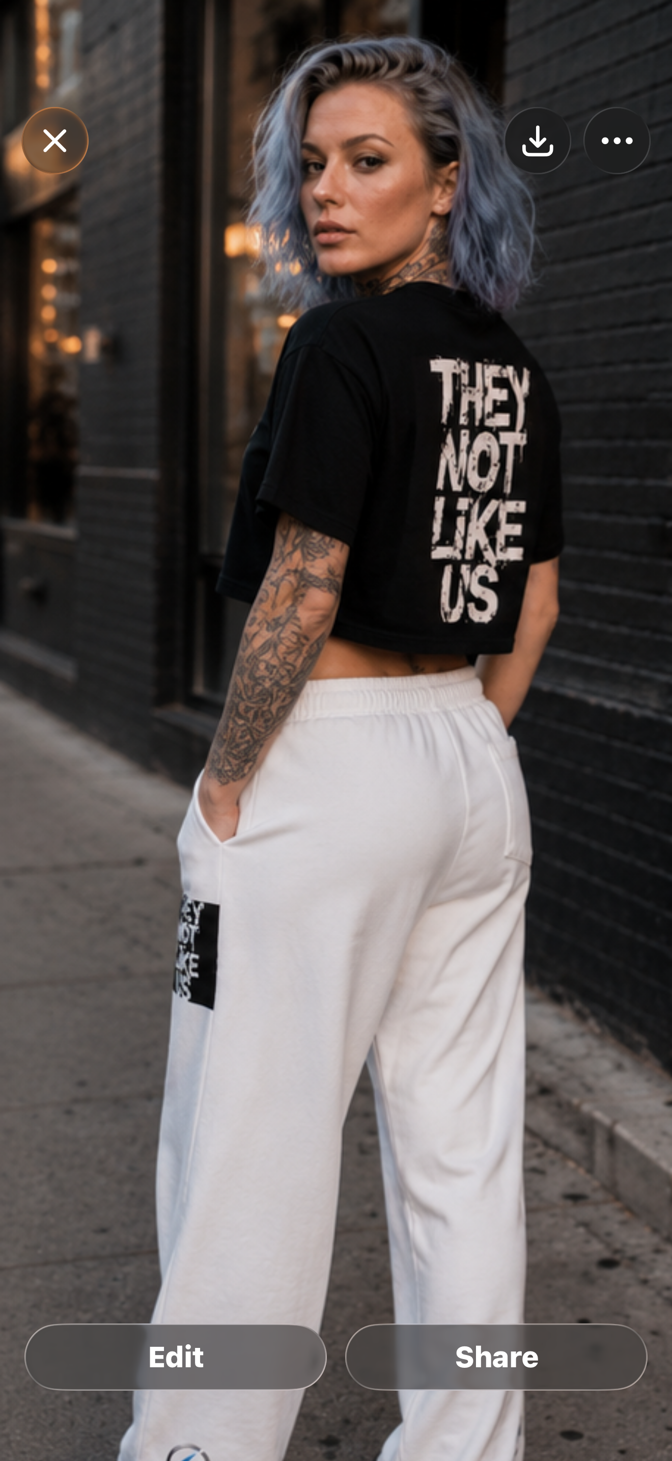 Graphicprint unisex wide-leg pants "They Not Like US"