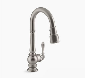 kohler artifacts k-99261-vs pull-down kitchen faucet – vibrant stainless
