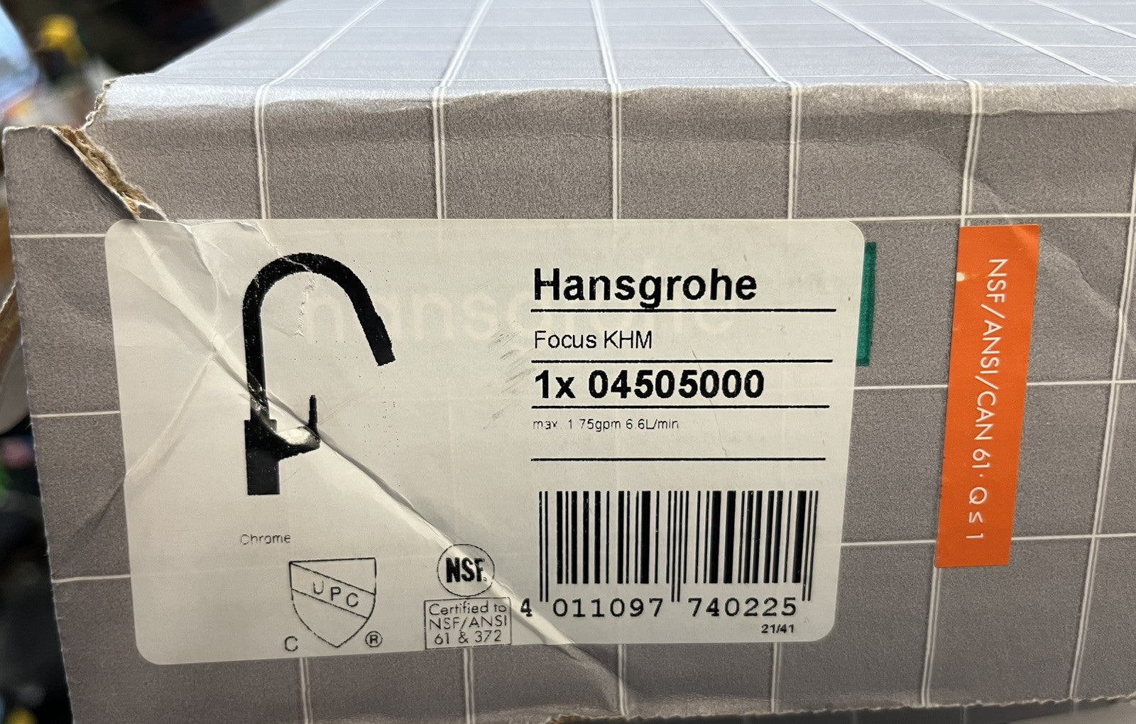 Hansgrohe Focus 04505000 High-Arc Kitchen Faucet, Pull-Down Spray, Chrome